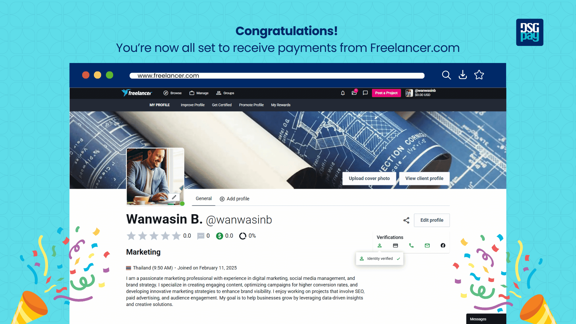 How to Link DSGPay’s Virtual Account on Freelancer.com